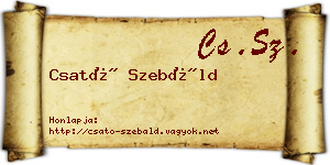 Csató Szebáld névjegykártya